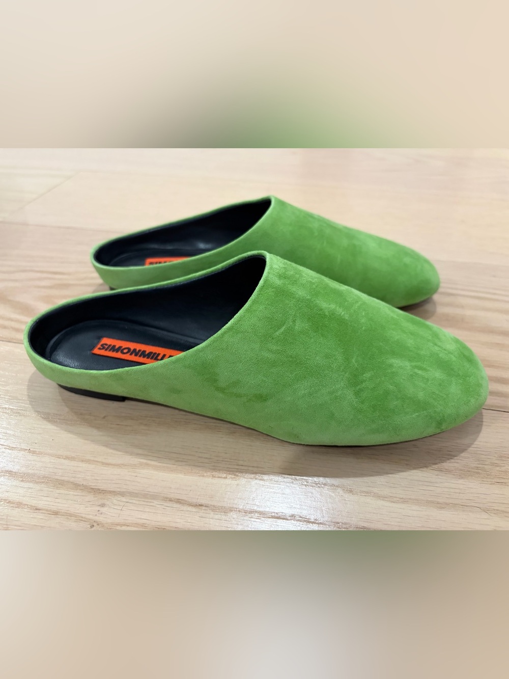 Simon Miller Riad Green Suede Slipper Mules - Picture 4 of 10
